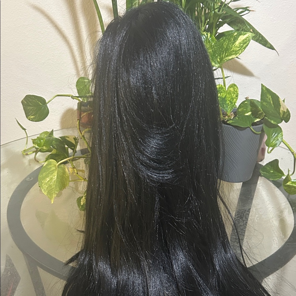 Sleek Black Straight Women's Wig - Natural Shine